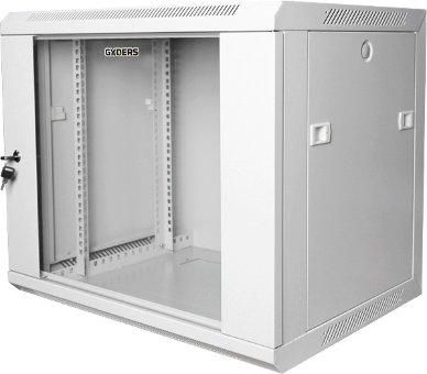 Шкаф настенный 19 9U GYDERS GDR-96035G 600х350х501 мм стеклянная дверь серый