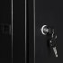 Шкаф настенный 19 дюймов 9U металлическая дверь черный GYDERS GDR-96060BM