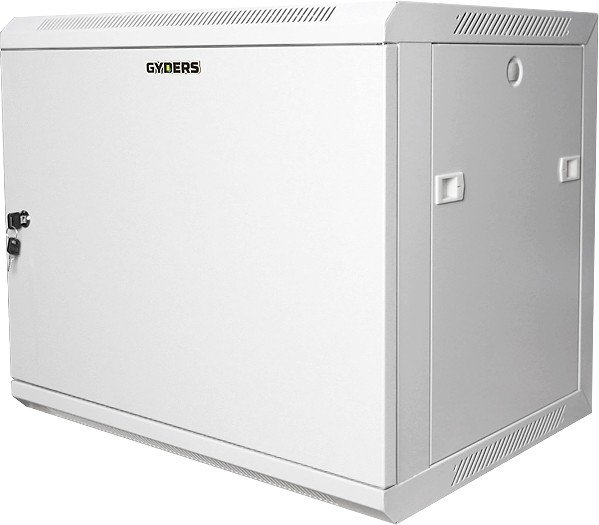 Шкаф настенный 19" 6U серый металлическая дверь GYDERS GDR-66035GM